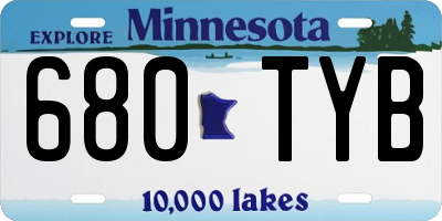 MN license plate 680TYB