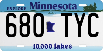 MN license plate 680TYC