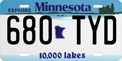 MN license plate 680TYD