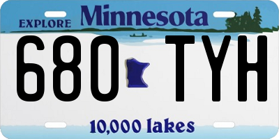 MN license plate 680TYH