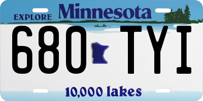 MN license plate 680TYI