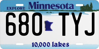 MN license plate 680TYJ