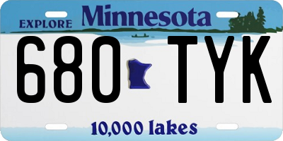 MN license plate 680TYK