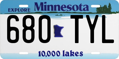 MN license plate 680TYL