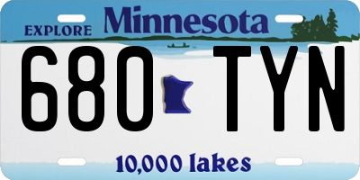 MN license plate 680TYN