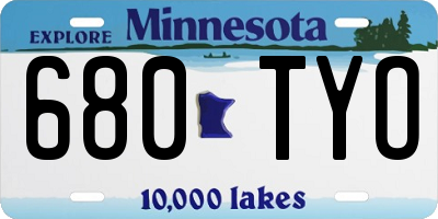 MN license plate 680TYO