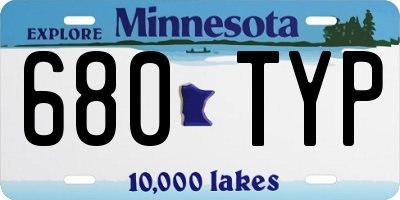 MN license plate 680TYP