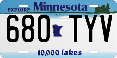 MN license plate 680TYV