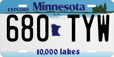 MN license plate 680TYW