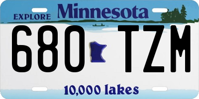 MN license plate 680TZM