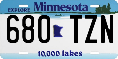 MN license plate 680TZN