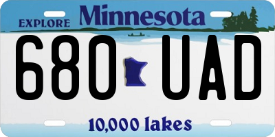 MN license plate 680UAD