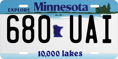MN license plate 680UAI