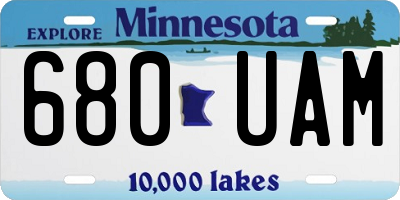 MN license plate 680UAM