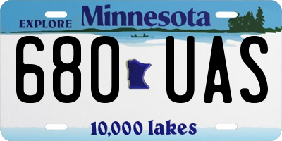 MN license plate 680UAS