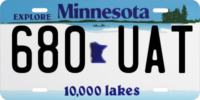MN license plate 680UAT