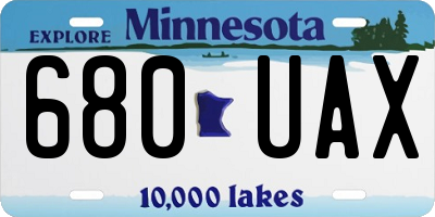 MN license plate 680UAX