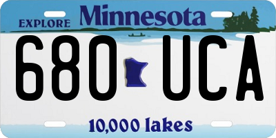 MN license plate 680UCA