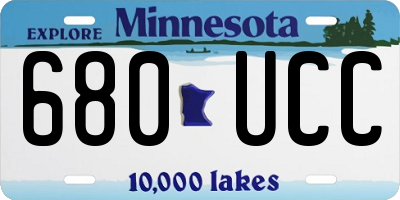 MN license plate 680UCC
