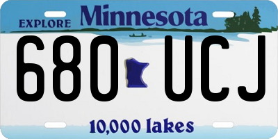 MN license plate 680UCJ
