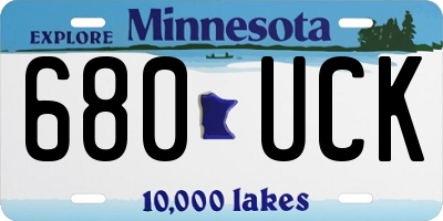 MN license plate 680UCK