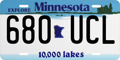 MN license plate 680UCL