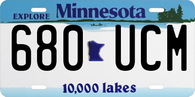 MN license plate 680UCM