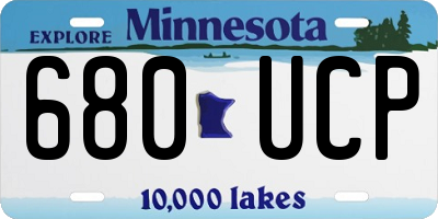 MN license plate 680UCP