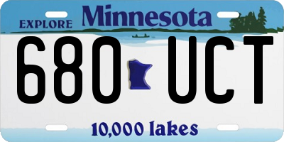 MN license plate 680UCT