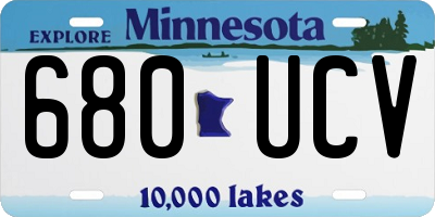 MN license plate 680UCV