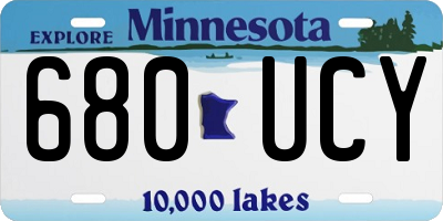 MN license plate 680UCY