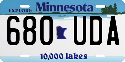 MN license plate 680UDA