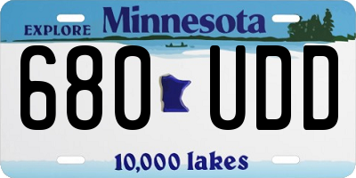 MN license plate 680UDD