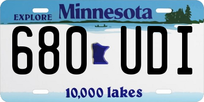 MN license plate 680UDI