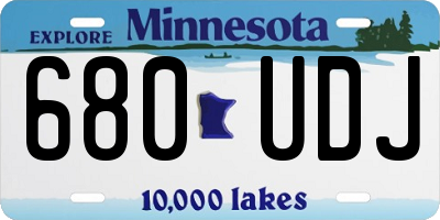 MN license plate 680UDJ