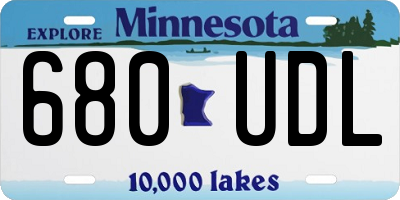 MN license plate 680UDL