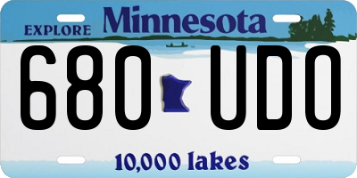 MN license plate 680UDO