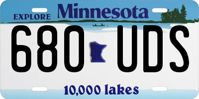 MN license plate 680UDS