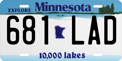 MN license plate 681LAD