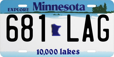 MN license plate 681LAG