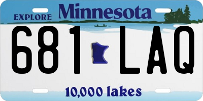 MN license plate 681LAQ