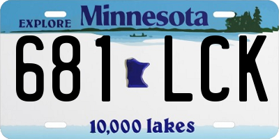 MN license plate 681LCK