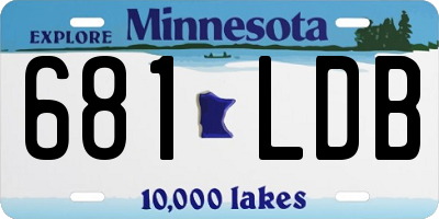 MN license plate 681LDB