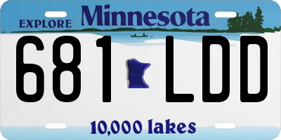MN license plate 681LDD