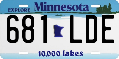MN license plate 681LDE
