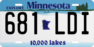 MN license plate 681LDI