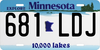 MN license plate 681LDJ