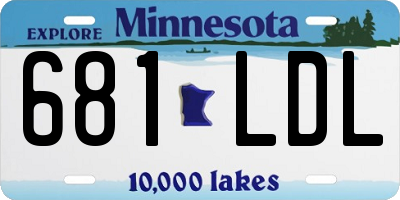 MN license plate 681LDL