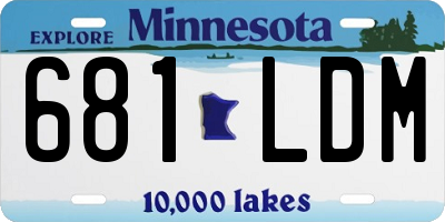 MN license plate 681LDM
