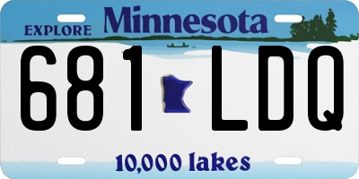 MN license plate 681LDQ